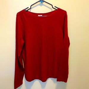 Chicos Burgundy longsleeve pullover sweater Cranberry Spice Medium